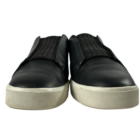 VINCE. Black Leather Cantera Sneakers Slip On Flat Minimalist Modern Women Sz 9M - Picture 13 of 15